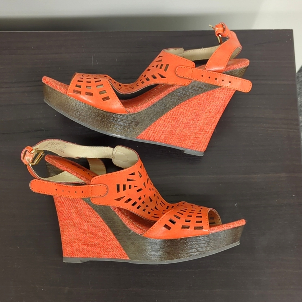 Orange Bucco Lightweight High Heels - Picture 4 of 5